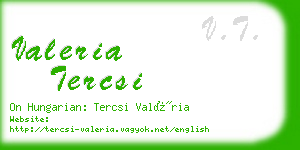 valeria tercsi business card